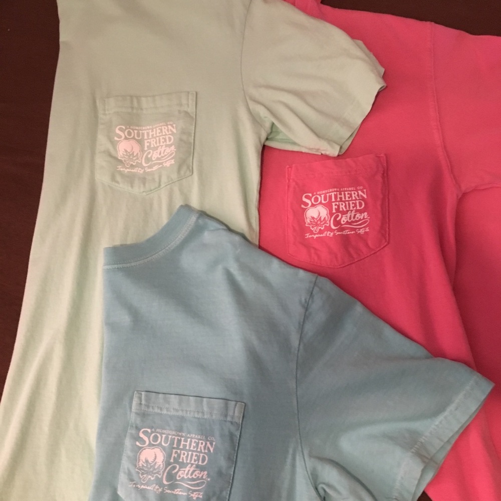 3 Southern Fried Cotton t-shirts bundle
